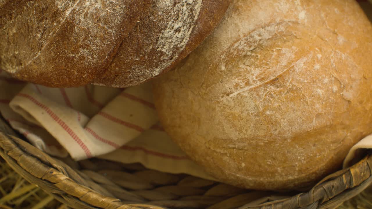 Traditional bread in a basket