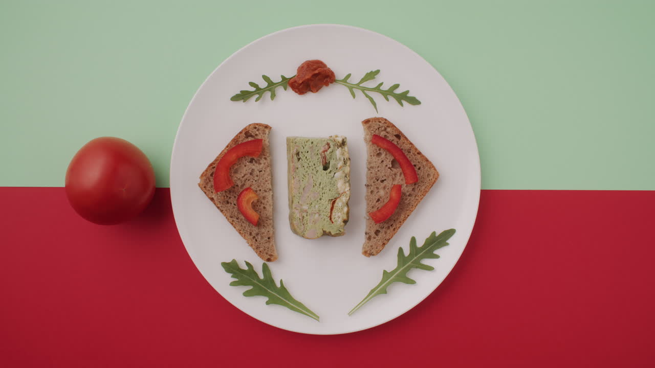 Appetizing Pate Sandwich on Toast