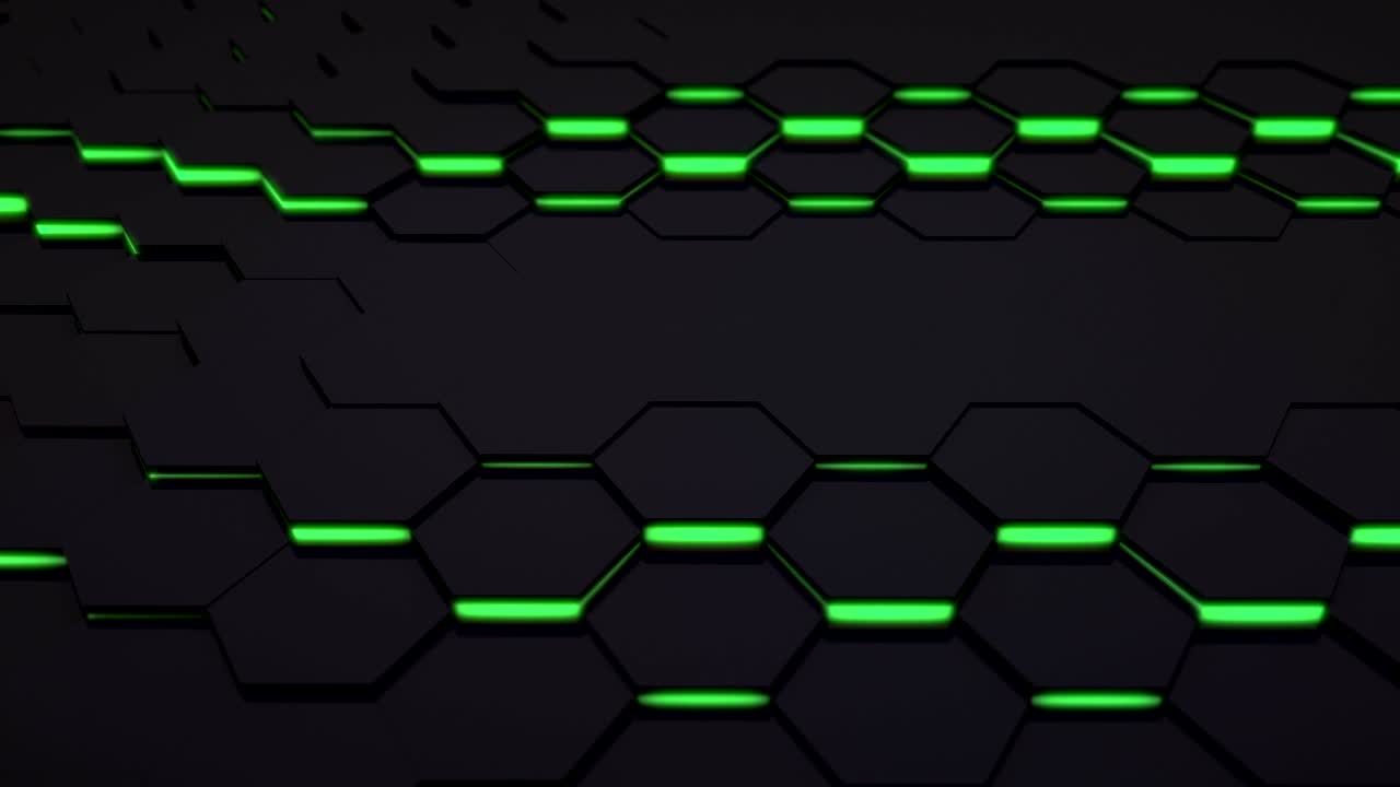 fondo gráfico de movimiento hexagonal de bucle 3d