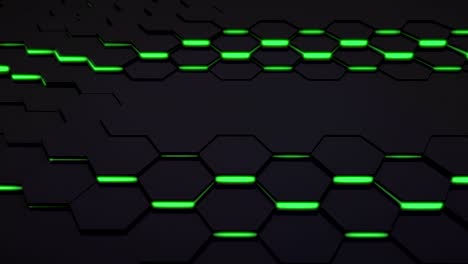 fondo gráfico de movimiento hexagonal de bucle 3d