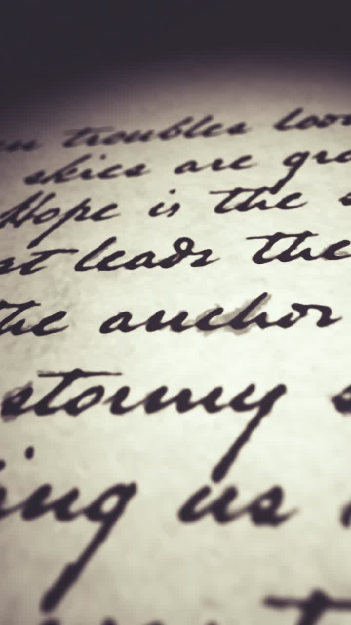 Close-up of Elegant Handwritten Script on Vintage Paper