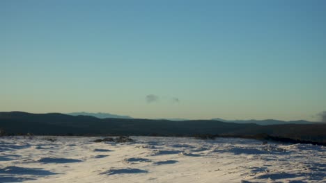view of the victorian high country in winter with snowy mountain tops