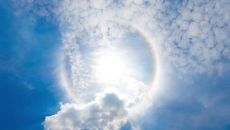 time lapse solar halo natural phenomenon