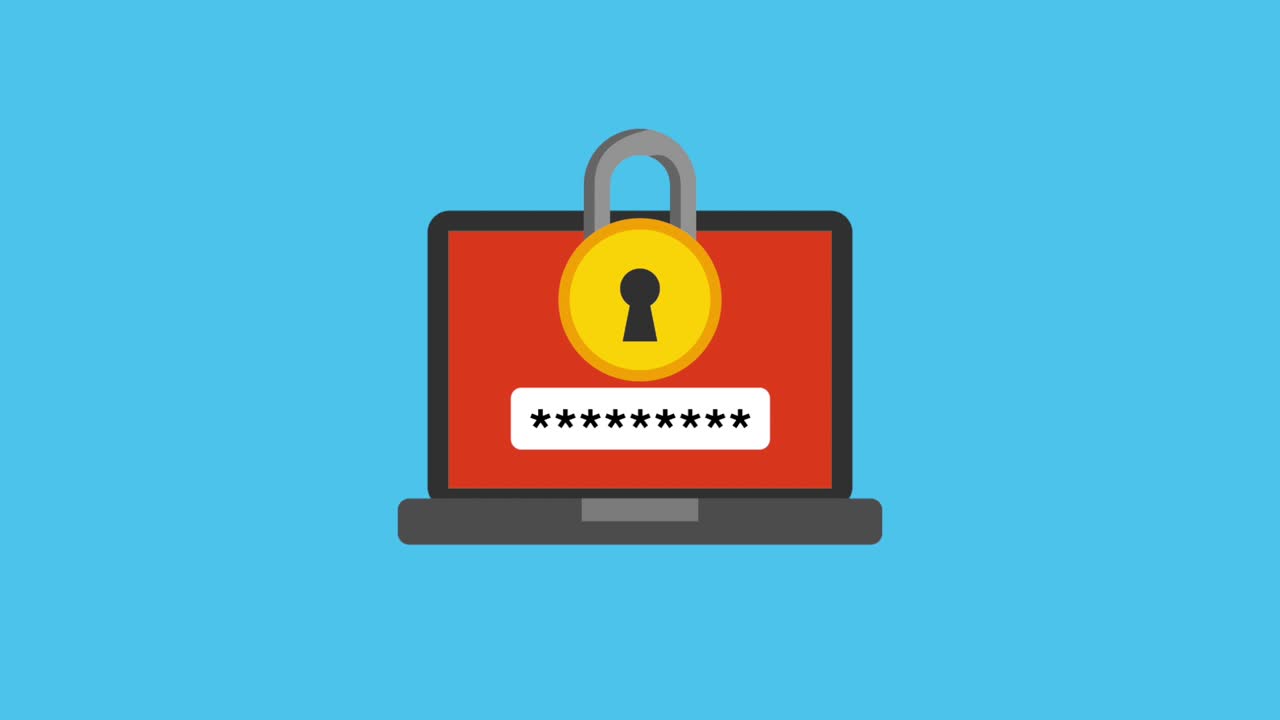 animación de tecnología de seguridad cibernética hd