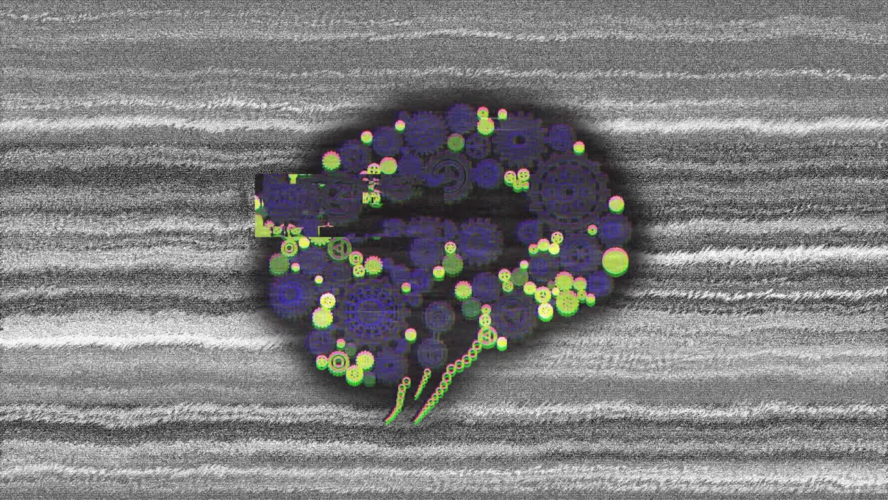 Brain on grey background