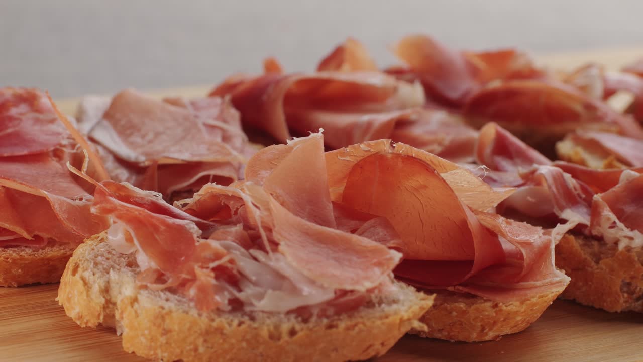 Ham Sandwiches on Toasted Bread