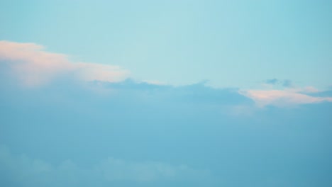 timelapse of a stormy surfing clouds, flying airplanes, blue sky, 4k