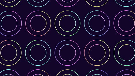 abstract circle pattern symmetrical and futuristic design in purple, blue, and yellow