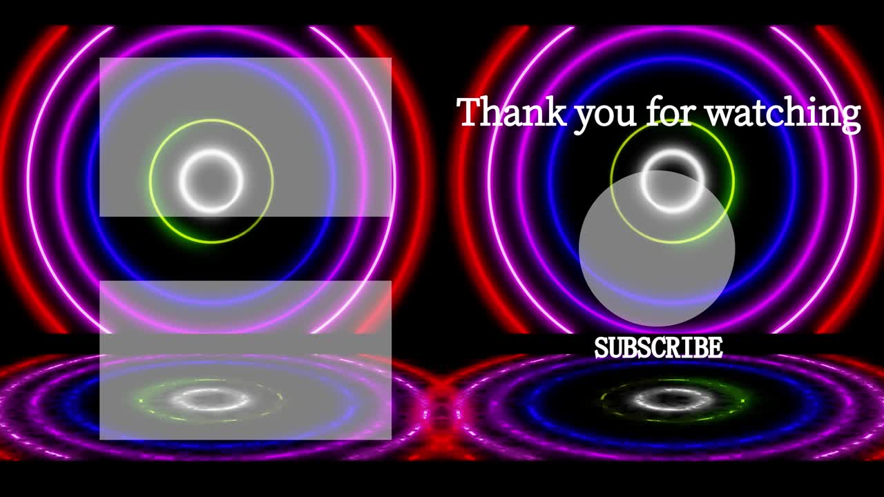 네온 표지판 패턴 엔드 카드 엔딩 스크린 모션 그래픽