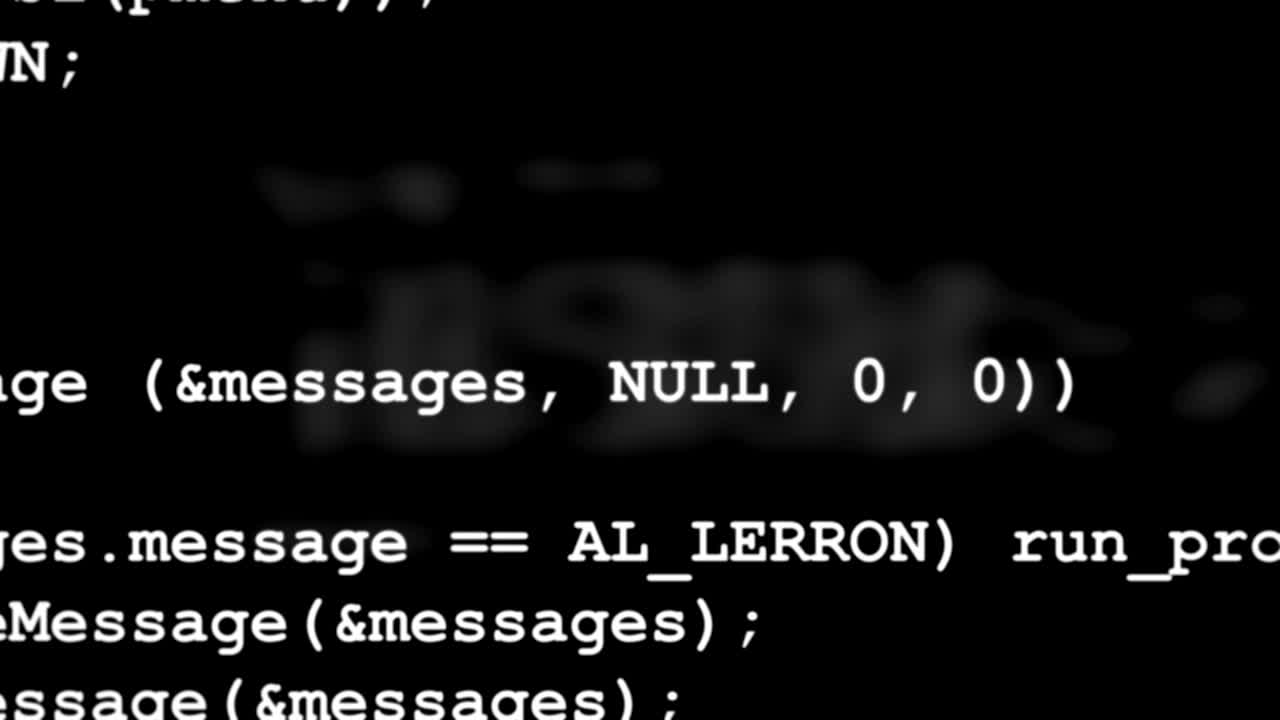 filas de código informático que desaparecen en la distancia