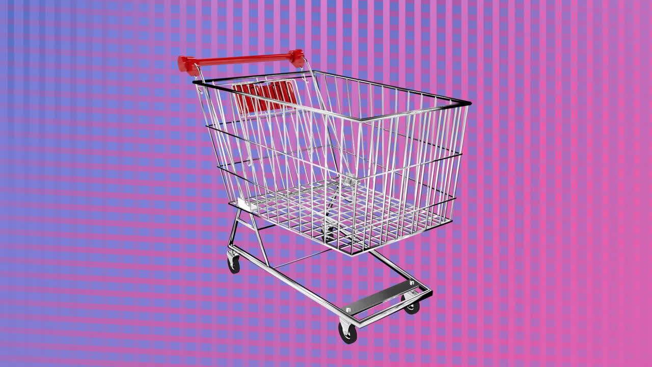 회전 하는 쇼핑 트롤리