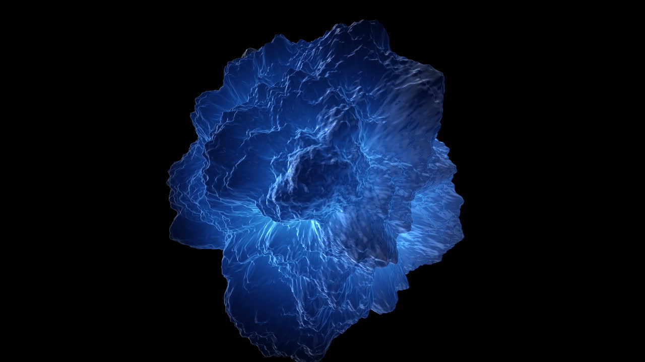 esfera negra futurista y psicodélica con ondas de neón 4