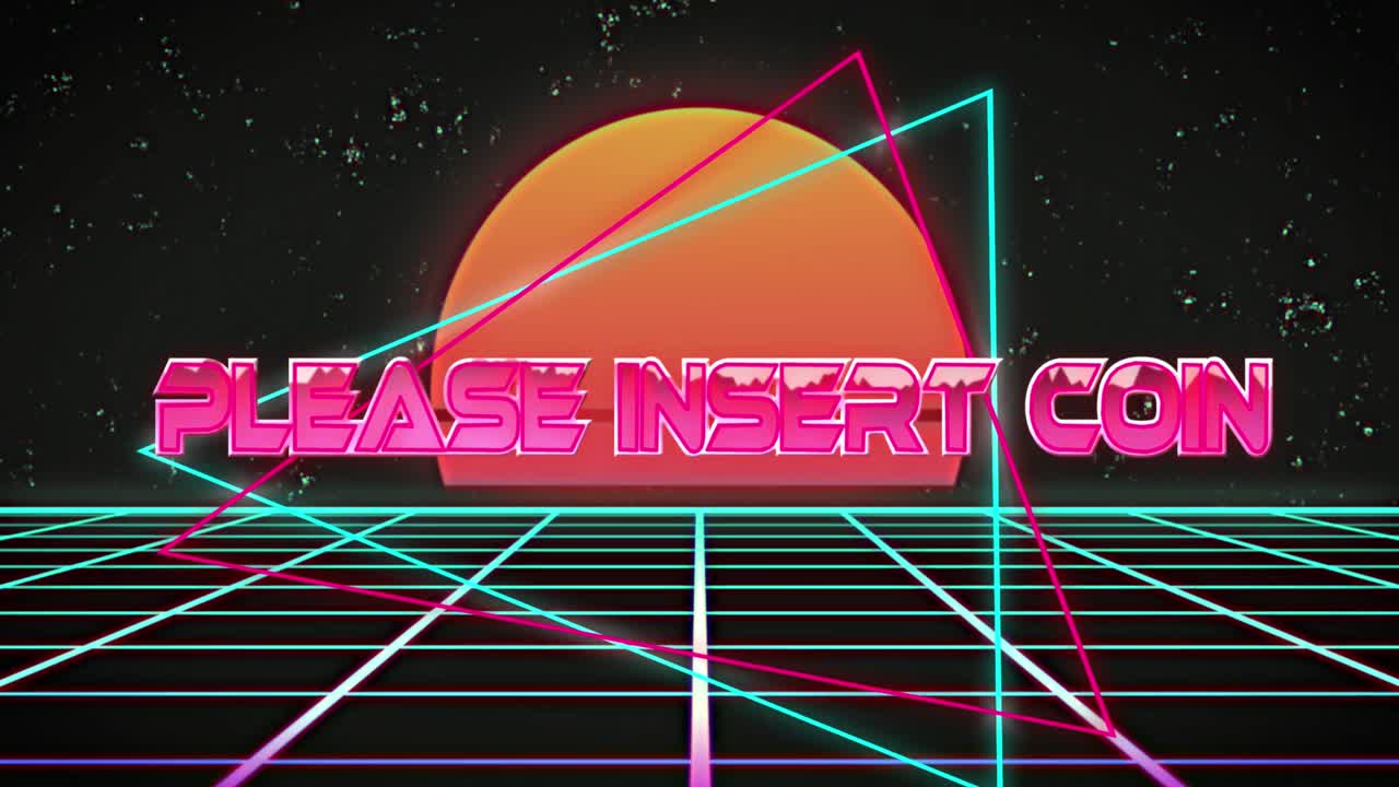 animación de por favor inserte texto de moneda sobre las formas