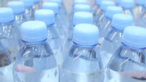 Mineral-water-bottle-in-a-row-,