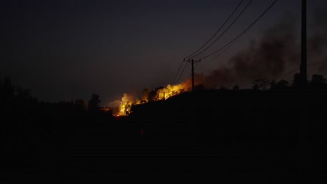 nighttime wildfire