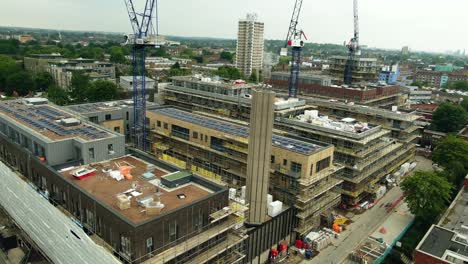 top view of building under construction