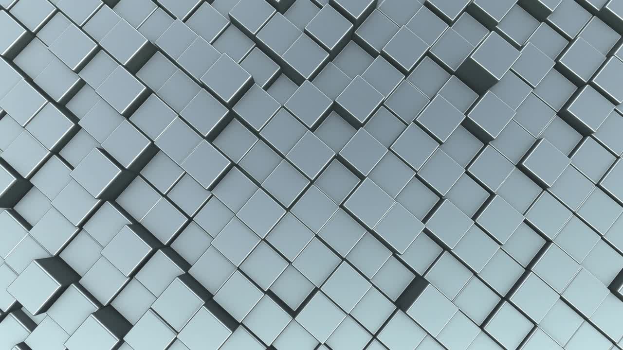 cubos de metal de bucle abstractos en 3d