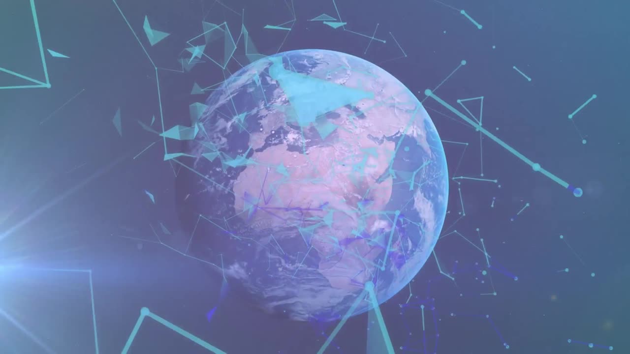 animación de la red de conexiones en todo el mundo