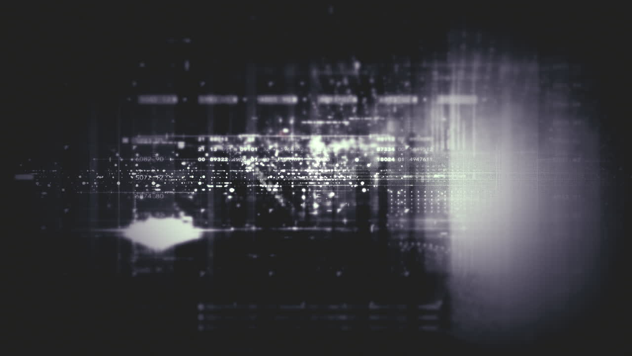 Data matrix simulation UI with cutting-edge digital environment with a dynamic and immersive display of interconnected data matrix information networks systems background