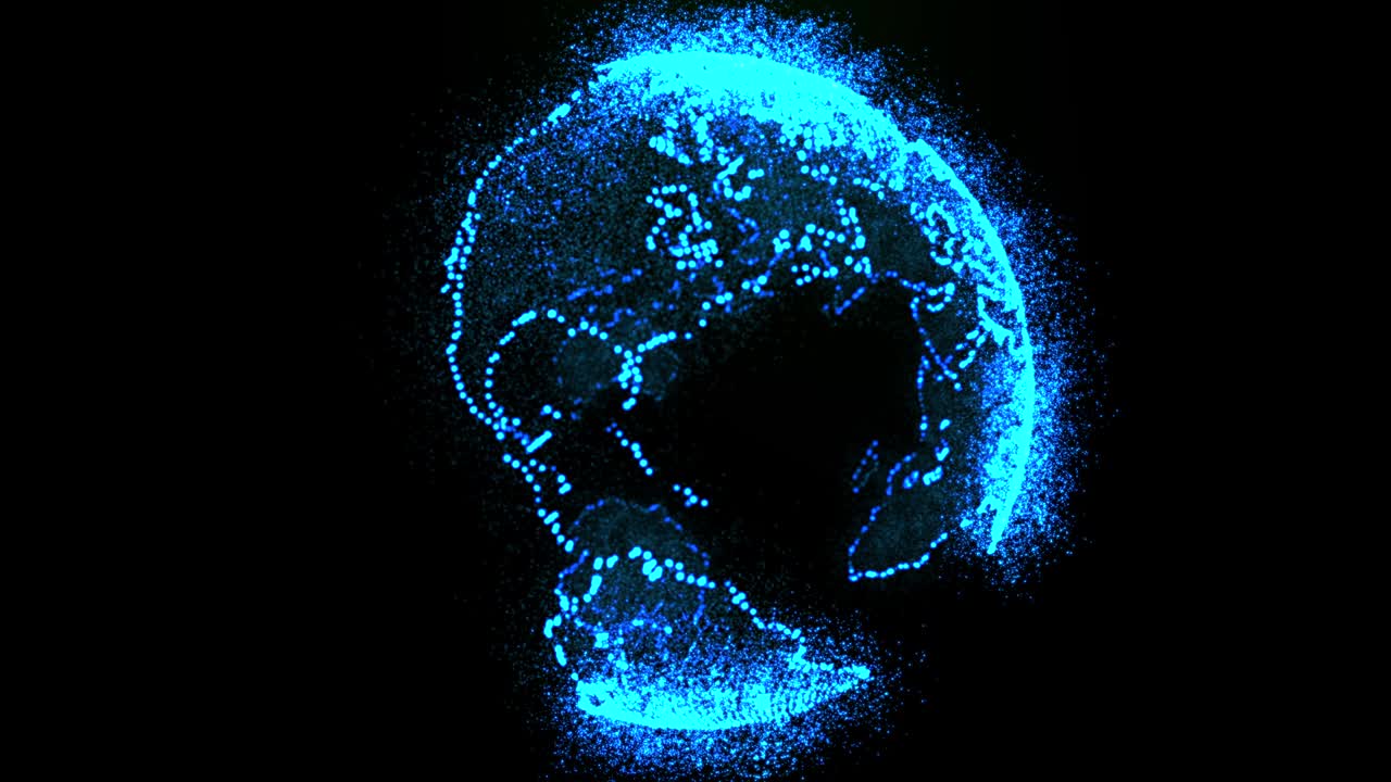 concepto de giro del globo de animación de bucle