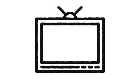 television icon animation footage & alpha channel