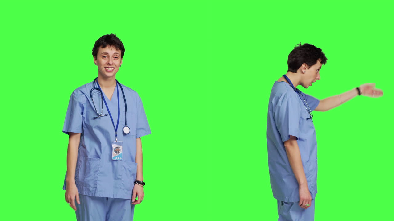 의료 보좌관 은 검사 를 위해 더 가까이 오라고 사람 들 을 불러