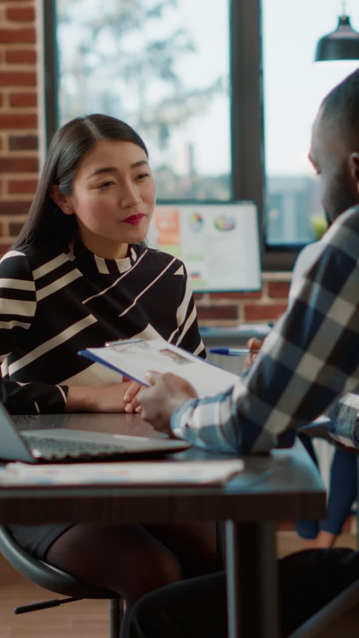 Job Interview with Asian Woman