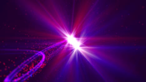 la luz vuela en la partícula espacial 4k