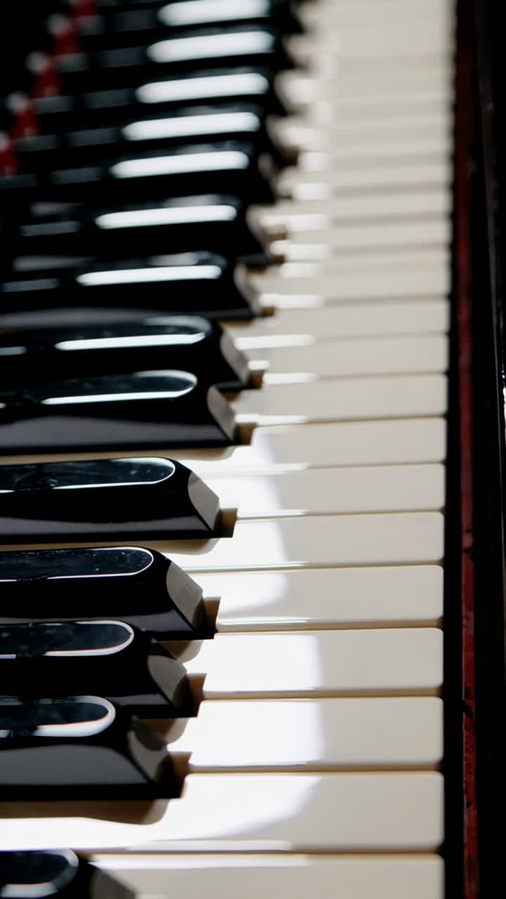 피아노 건반의 클로즈업