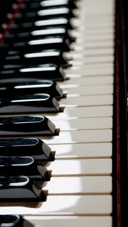 primer plano de las teclas del piano
