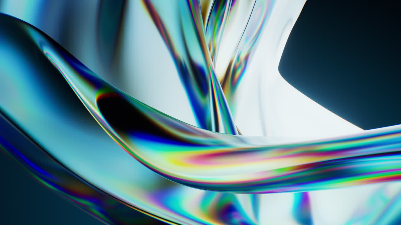 Flowing gradient transparent cloth background, 3d rendering