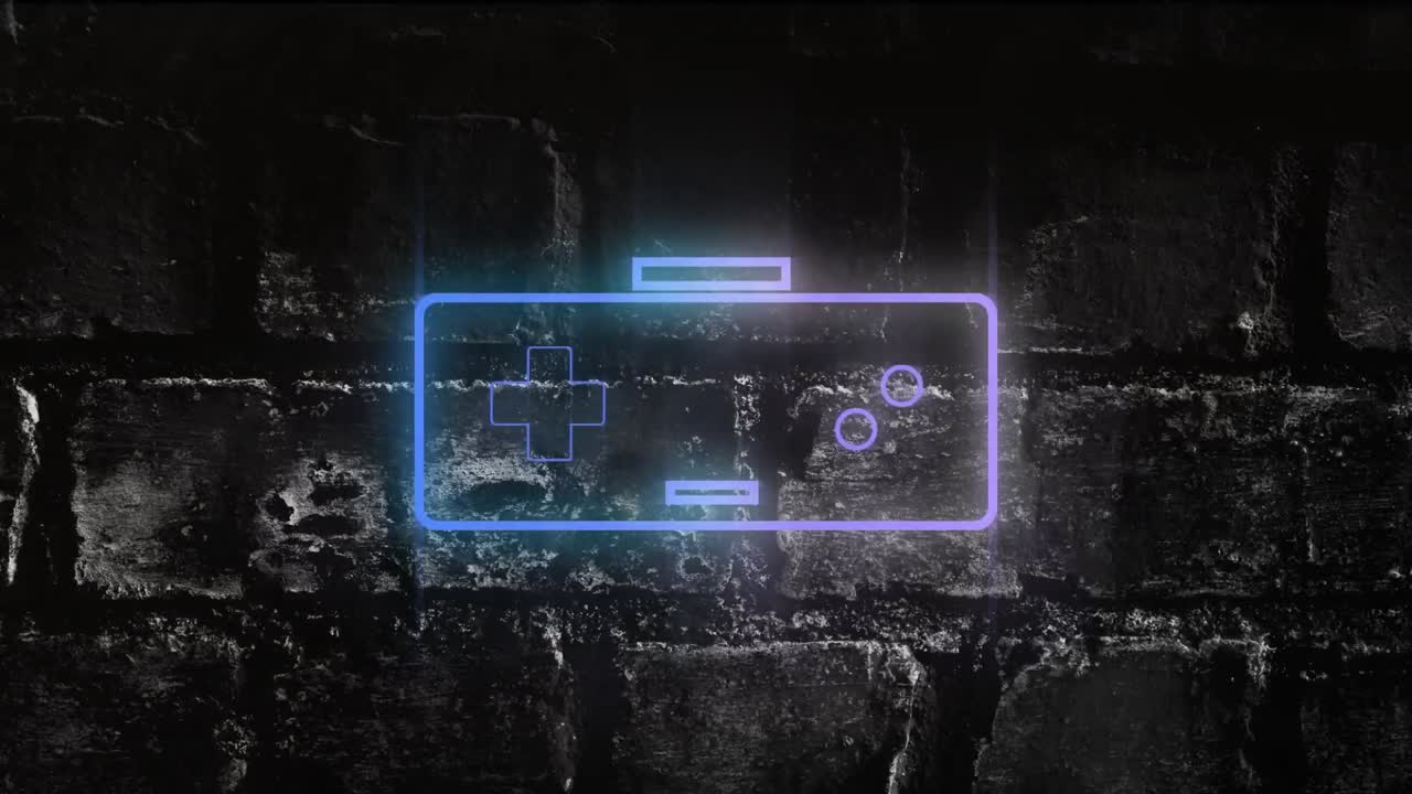 controlador de juego de neón