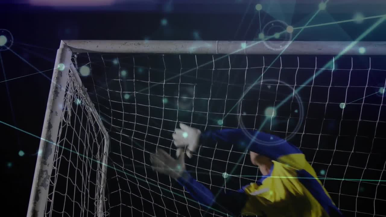 animación de redes de conexiones sobre mujeres y hombres que hacen ejercicio en el gimnasio