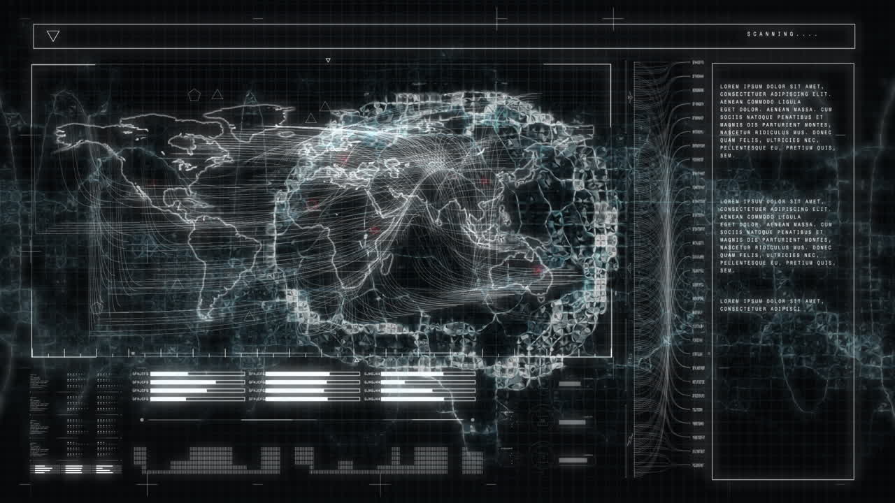 Animation of digital brain over data processing