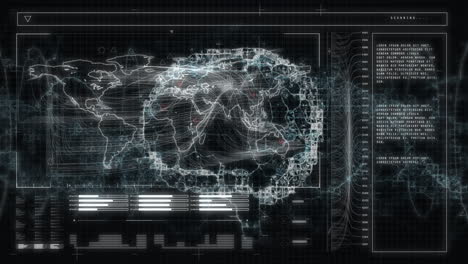 animación del cerebro digital sobre el procesamiento de datos