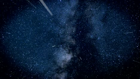 flying through star fields in space. blue