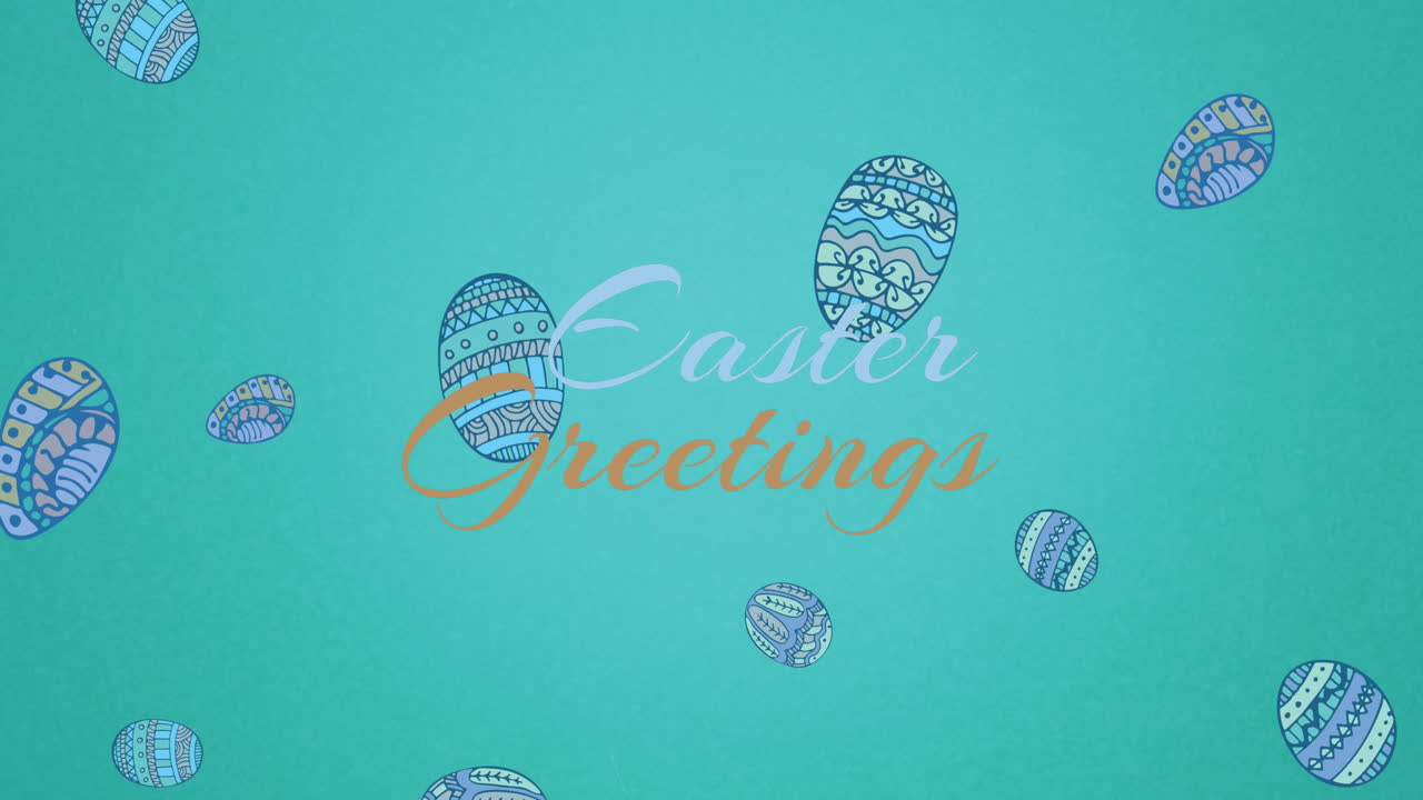 부활절 달 ⁇  과 부활절 축하 문자 의 애니메이션