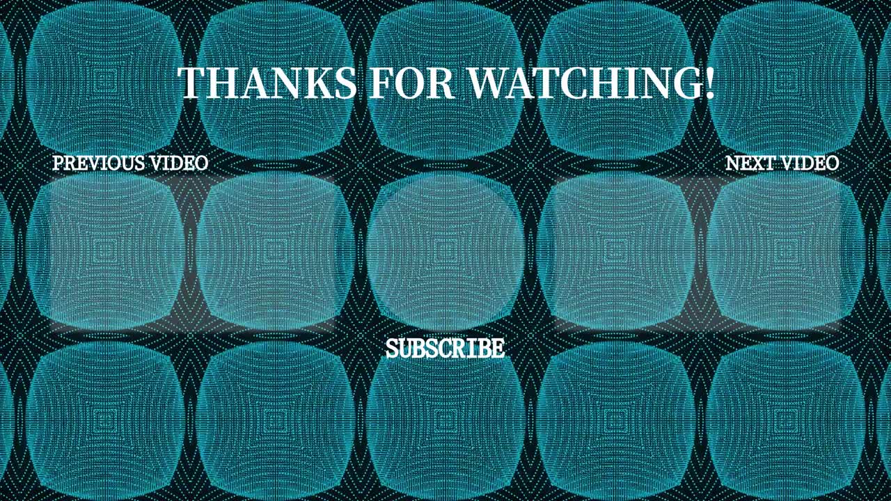 Kaleidoscope pattern end card ending screen motion graphics