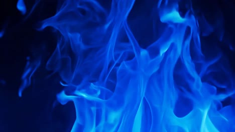 blue flames on black background