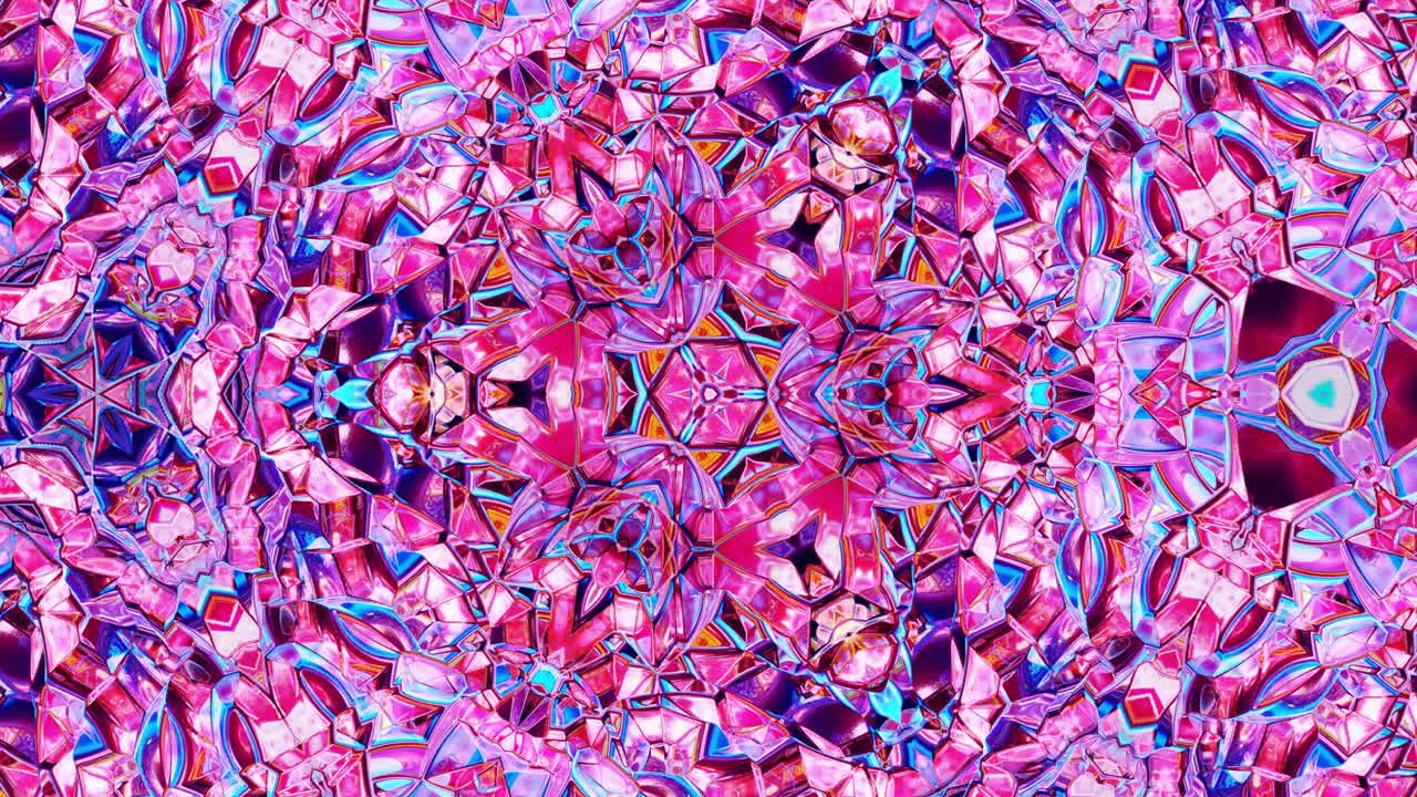 3d elegante abstracto en bucle bg como patrón simétrico ondulado como estructura caleidoscópica con ondas, vidrio líquido multicolor con hermosos colores de gradiente. 4k animado fluido colorido de moda