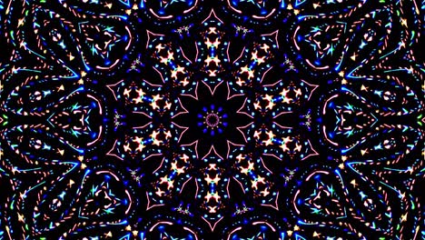 beautiful abstract kaleidoscope that shines, a radiant light that regulates the subtle movements