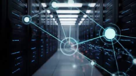 exploring the virtual frontier: a journey through a high-tech data center showcasing network connectivity and digital innovation in action