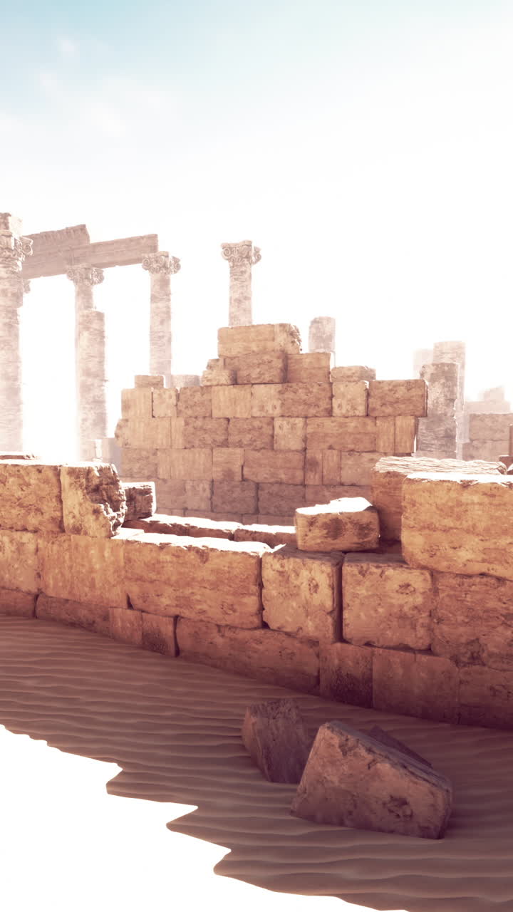 ruinas de un antiguo templo en el desierto