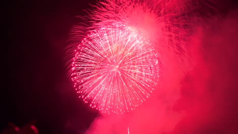 fireworks exploding against beautiful night sky