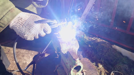 Welding.-Sparkles,-fire.-metalwork