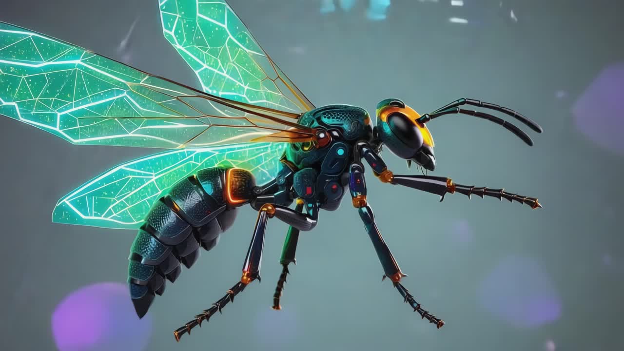 Futuristic Robotic Wasp