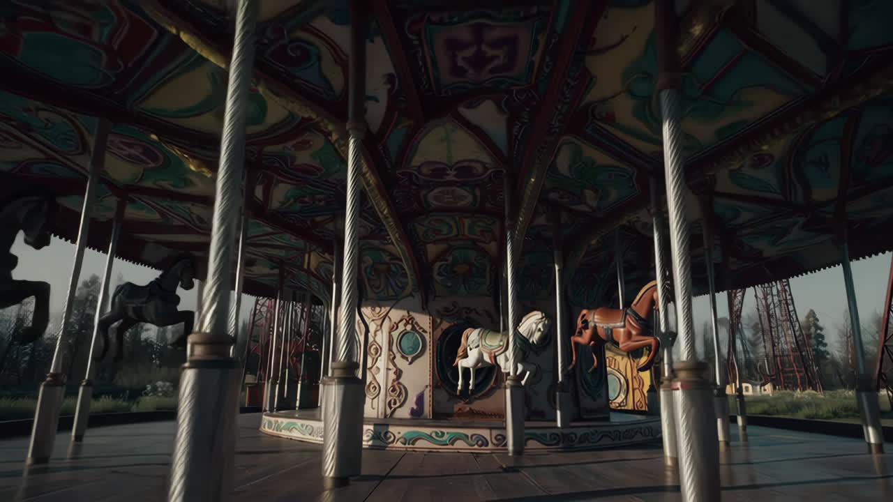 Abandoned Carousel in a Desolate Park