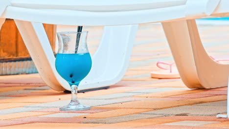 tropical cocktails in resort