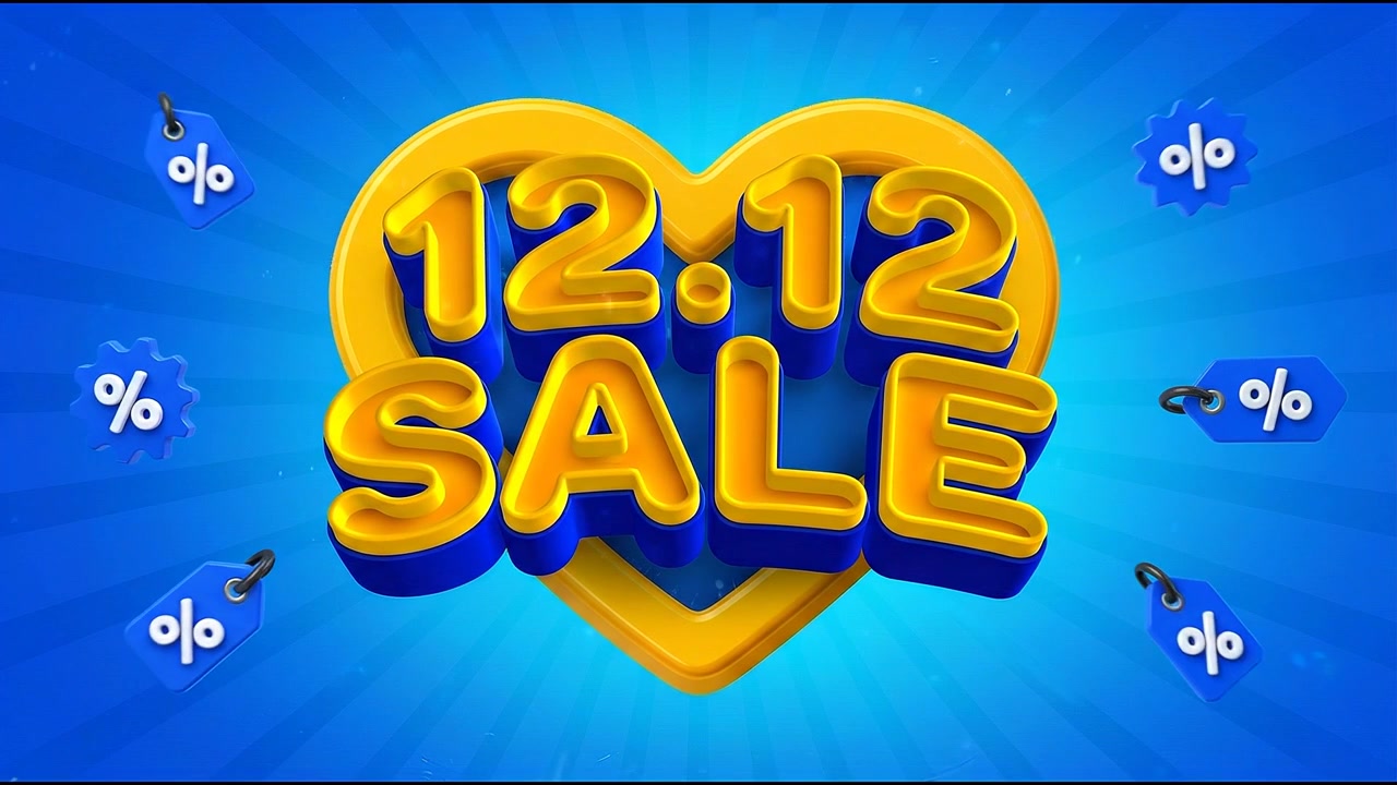 Animazione di saldi con offerta speciale e tipografia promozionale dinamica