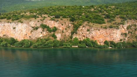 aerial shot of macedonia coast